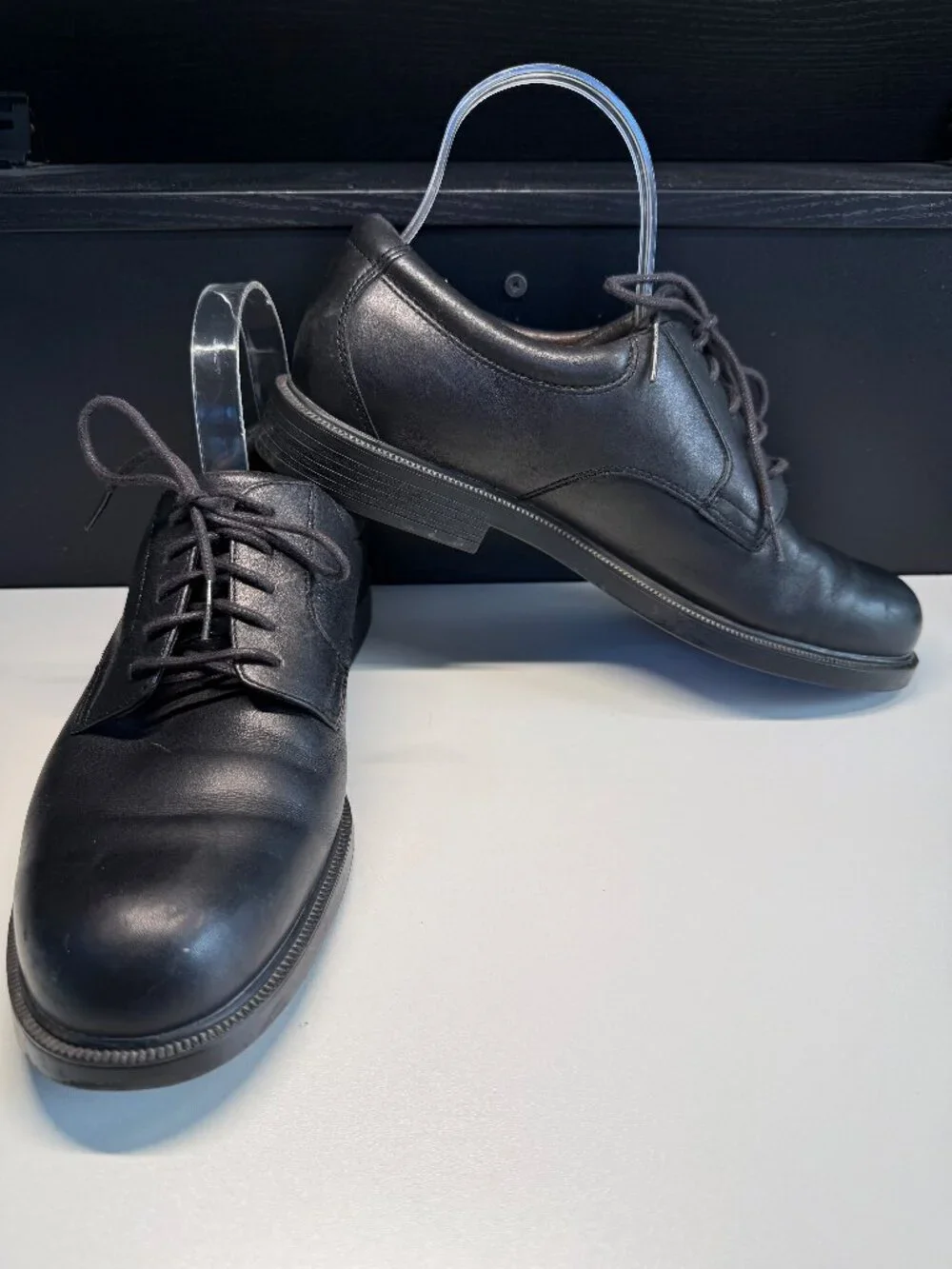 Rockport Mens Black Leather Oxford Dress Shoes Size 9M